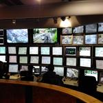 The central control system, including being able to see through cameras attached to trains!